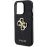 Guess GUHCP15XPSP4LGK iPhone 15 Pro Max 6.7" czarny/black hardcase Leather Perforated 4G Glitter Logo na NearMe.pl