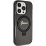 Guess GUHMP15LHRSGSK iPhone 15 Pro 6.1" czarny/black hardcase Ring Stand Script Glitter MagSafe na NearMe.pl