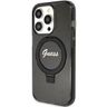 Guess GUHMP15XHRSGSK iPhone 15 Pro Max 6.7" czarny/black hardcase Ring Stand Script Glitter MagSafe na NearMe.pl