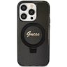 Guess GUHMP15XHRSGSK iPhone 15 Pro Max 6.7" czarny/black hardcase Ring Stand Script Glitter MagSafe na NearMe.pl