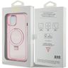 Guess GUHMP15MHRSGSP iPhone 15 Plus / 14 Plus 6.7" różowy/pink hardcase Ring Stand Script Glitter MagSafe na NearMe.pl