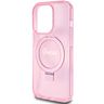 Guess GUHMP15LHRSGSP iPhone 15 Pro 6.1" różowy/pink hardcase Ring Stand Script Glitter MagSafe na NearMe.pl