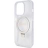 Guess GUHMP15LHRSGSD iPhone 15 Pro 6.1" przezroczysty/transparent hardcase Ring Stand Script Glitter MagSafe na NearMe.pl