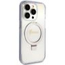 Guess GUHMP15XHRSGSD iPhone 15 Pro Max 6.7" przezroczysty/transparent hardcase Ring Stand Script Glitter MagSafe na NearMe.pl