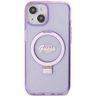 Guess GUHMP15SHRSGSU iPhone 15 / 14 / 13 6.1" fioletowy/purple hardcase Ring Stand Script Glitter MagSafe na NearMe.pl