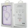 Guess GUHMP15SHRSGSU iPhone 15 / 14 / 13 6.1" fioletowy/purple hardcase Ring Stand Script Glitter MagSafe na NearMe.pl