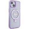 Guess GUHMP15MHRSGSU iPhone 15 Plus / 14 Plus 6.7" fioletowy/purple hardcase Ring Stand Script Glitter MagSafe na NearMe.pl
