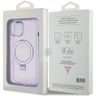 Guess GUHMP15MHRSGSU iPhone 15 Plus / 14 Plus 6.7" fioletowy/purple hardcase Ring Stand Script Glitter MagSafe na NearMe.pl