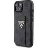 Guess GUHCP15SPGS4TDK iPhone 15 / 14 / 13 6.1" czarny/black hardcase Grip Stand 4G Triangle Strass na NearMe.pl