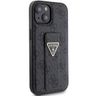 Guess GUHCP15SPGS4TDK iPhone 15 / 14 / 13 6.1" czarny/black hardcase Grip Stand 4G Triangle Strass na NearMe.pl
