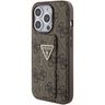Guess GUHCP15LPGS4TDW iPhone 15 Pro 6.1" brązowy/brown hardcase Grip Stand 4G Triangle Strass na NearMe.pl