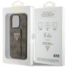 Guess GUHCP15LPGS4TDW iPhone 15 Pro 6.1" brązowy/brown hardcase Grip Stand 4G Triangle Strass na NearMe.pl