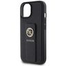 Guess GUHCP15SPGSSADK iPhone 15 / 14 / 13 6.1" czarny/black hardcase Grip Stand 4G Saffiano Strass na NearMe.pl