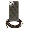 Guess GUHCP15SHC4SEW iPhone 15 / 14 / 13 6.1" brązowy/brown hardcase Crossbody Cord 4G Print na NearMe.pl