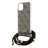 Guess GUHCP15SHC4SEW iPhone 15 / 14 / 13 6.1" brązowy/brown hardcase Crossbody Cord 4G Print na NearMe.pl