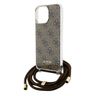 Guess GUHCP15LHC4SEW iPhone 15 Pro 6.1" brązowy/brown hardcase Crossbody Cord 4G Print na NearMe.pl