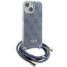 Guess GUHCP15SHC4SEB iPhone 15 / 14 / 13 6.1" niebieski/blue hardcase Crossbody Cord 4G Print na NearMe.pl