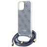 Guess GUHCP15SHC4SEB iPhone 15 / 14 / 13 6.1" niebieski/blue hardcase Crossbody Cord 4G Print na NearMe.pl
