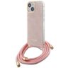 Guess GUHCP15SHC4SEP iPhone 15 / 14 / 13 6.1" różowy/pink hardcase Crossbody Cord 4G Print na NearMe.pl