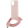 Guess GUHCP15SHC4SEP iPhone 15 / 14 / 13 6.1" różowy/pink hardcase Crossbody Cord 4G Print na NearMe.pl