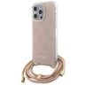 Guess GUHCP15XHC4SEP iPhone 15 Pro Max 6.7" różowy/pink hardcase Crossbody Cord 4G Print na NearMe.pl