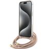Guess GUHCP15XHC4SEP iPhone 15 Pro Max 6.7" różowy/pink hardcase Crossbody Cord 4G Print na NearMe.pl