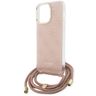 Guess GUHCP15XHC4SEP iPhone 15 Pro Max 6.7" różowy/pink hardcase Crossbody Cord 4G Print na NearMe.pl