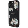 Etui Guess Grained Printed Flower Pattern MagSafe do iPhone 16 Pro czarny na NearMe.pl