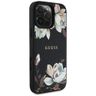 Etui Guess Grained Printed Flower Pattern MagSafe do iPhone 16 Pro Max czarny na NearMe.pl
