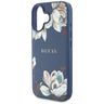 Etui Guess Grained Printed Flower Pattern MagSafe do iPhone 16 niebieski na NearMe.pl