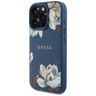 Etui Guess Grained Printed Flower        Pattern MagSafe do iPhone 16 Pro Max niebieski na NearMe.pl