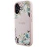 Etui Guess Grained Printed Flower Pattern MagSafe do iPhone 16 różowy na NearMe.pl