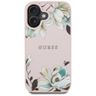 Etui Guess Grained Printed Flower Pattern MagSafe do iPhone 16 różowy na NearMe.pl