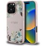 Etui Guess Grained Printed Flower Pattern MagSafe do iPhone 16 Pro Max różowy na NearMe.pl