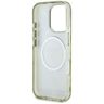 Etui Guess Glitter Flowers Triangle      Buttons MagSafe do iPhone 16 Pro zielony na NearMe.pl