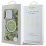 Etui Guess Glitter Flowers Triangle      Buttons MagSafe do iPhone 16 Pro zielony na NearMe.pl