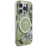 Etui Guess Glitter Flowers Triangle      Buttons MagSafe do iPhone 16 Pro Max zielony na NearMe.pl