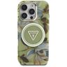 Etui Guess Glitter Flowers Triangle      Buttons MagSafe do iPhone 16 Pro Max zielony na NearMe.pl