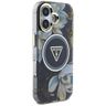 Etui Guess Glitter Flowers Triangle      Buttons MagSafe do iPhone 16 czarny na NearMe.pl
