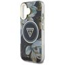 Etui Guess Glitter Flowers Triangle      Buttons MagSafe do iPhone 16 czarny na NearMe.pl