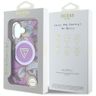 Etui Guess Glitter Flowers Triangle      Buttons MagSafe do iPhone 16 fioletowy na NearMe.pl