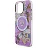 Etui Guess Glitter Flowers Triangle      Buttons MagSafe do iPhone 16 Pro Max fioletowy na NearMe.pl
