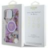 Etui Guess Glitter Flowers Triangle      Buttons MagSafe do iPhone 16 Pro Max fioletowy na NearMe.pl