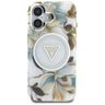 Etui Guess Glitter Flowers Triangle      Buttons MagSafe do iPhone 16 biały na NearMe.pl