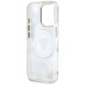 Etui Guess Glitter Flowers Triangle      Buttons MagSafe do iPhone 16 Pro biały na NearMe.pl