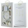 Etui Guess Glitter Flowers Triangle      Buttons MagSafe do iPhone 16 Pro Max biały na NearMe.pl