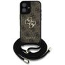 Etui Guess 4G Big Logo Cord StapCrossbody do iPhone 16 brązowy na NearMe.pl