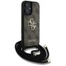 Etui Guess 4G Big Logo Cord Stap         Crossbody do iPhone 16 Plus brązowy na NearMe.pl