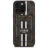 Etui Guess 4G Stripes z portfelem        Magsafe do iPhone 16 Pro Max brązowy na NearMe.pl