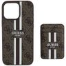Etui Guess 4G Stripes z portfelem        Magsafe do iPhone 16 Pro Max brązowy na NearMe.pl